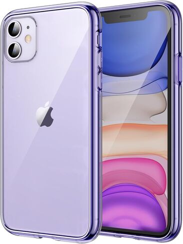 حافظة JETech لهاتف iPhone 11 مقاس 6.1 بوصة، غطاء ممتص للصدمات غير أصفر اللون، ظهر شفاف مضاد للخدش (شفاف) in Kuwait