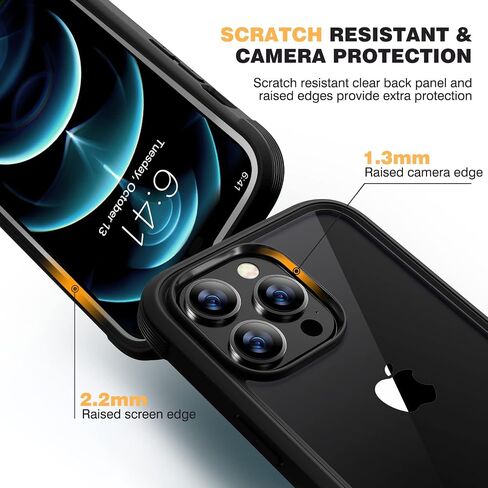 حافظة Miracase مصممة لهاتف iPhone 12 Pro Max، حافظة متينة لكامل الجسم مع واقي شاشة مدمج حساس للمس ومضاد للخدش، حافظة TPU ناعمة متوافقة مع iPhone 12 Pro Max 6.7 بوصة، أزرق ذهبي in Kuwait