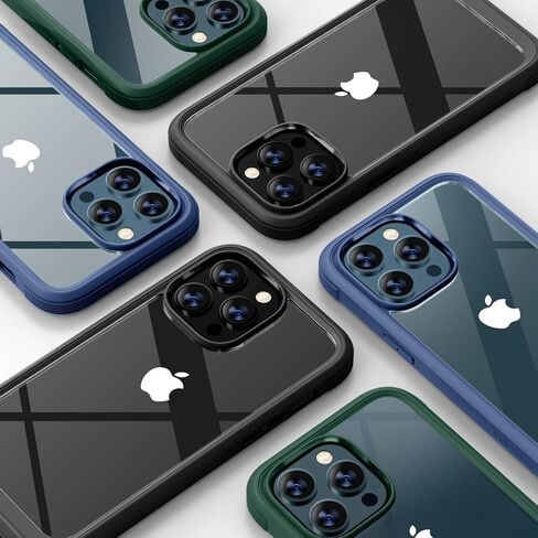 حافظة Miracase مصممة لهاتف iPhone 12 Pro Max، حافظة متينة لكامل الجسم مع واقي شاشة مدمج حساس للمس ومضاد للخدش، حافظة TPU ناعمة متوافقة مع iPhone 12 Pro Max 6.7 بوصة، أزرق ذهبي in Kuwait