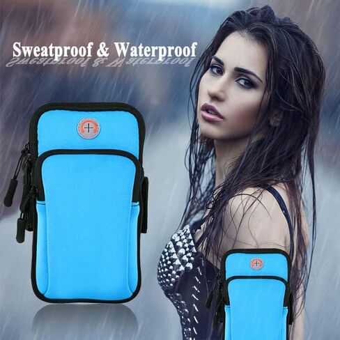 Phone Holder for Running Armband iPhone 17 16 16e 15 14 13 12 11 Pro Max XS XR Plus Mini Galaxy Ultra S26 S25 S24 S23 S22 S21 Note 20 10 Pouch Bag, Arm Band Sleeve Fit Sport Gym Hiking Black in Kuwait