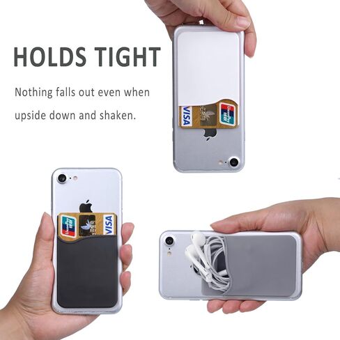 YWXTW Cell Phone Wallet, Silicone 3M Adhesive Stick-on Wallet for Card | 3 Pack White, Ultra-Slim Id Holder Wallet for Credit, Pouch Sleeve Pocket for Smartphones (iPhone/Android/Samsung Galaxy) in Kuwait