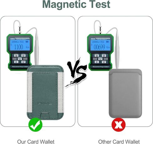 HiWe for MagSafe Wallet, 7 Cards Holder, RFID Blocking, Stronger Magnets | Magnetic Wallet for iPhone 17/16/15/14/13/12 Series, Minimalist Slim, 1 Slot, Black & Black in Kuwait