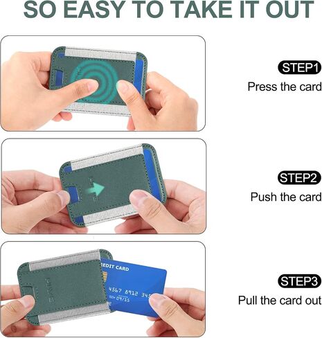 HiWe for MagSafe Wallet, 7 Cards Holder, RFID Blocking, Stronger Magnets | Magnetic Wallet for iPhone 17/16/15/14/13/12 Series, Minimalist Slim, 1 Slot, Black & Black in Kuwait