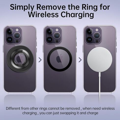 SYNCWIRE Magnetic Phone Ring Holder Grips (Titanium Black) in Kuwait