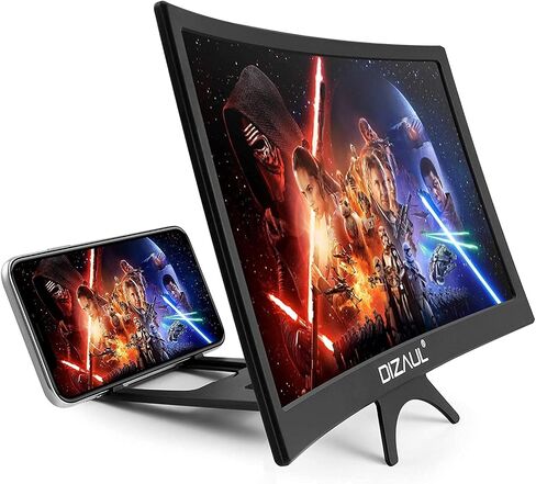 16 inch 3D Screen Magnifier for Smartphone – Curved HD Mobile Phone Amplifier Screen – Foldable Phone Screen Amplifier – Compatible with Android, iPhone and Gaming Devices in Saudi Arabia