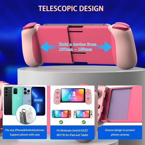 Joso Wireless Phone Controller for iPhone/Android, Mobile Game Controller with Hall Joystick Suitable for Xbox Cloud Gaming, PS Remote Play, Steam Link, Call of Duty & More - Gray in Kuwait