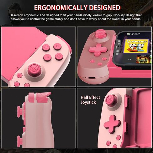 Joso Wireless Phone Controller for iPhone/Android, Mobile Game Controller with Hall Joystick Suitable for Xbox Cloud Gaming, PS Remote Play, Steam Link, Call of Duty & More - Gray in Kuwait