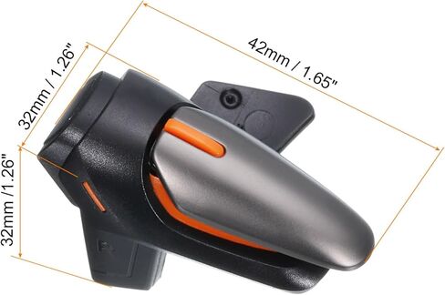 MECCANIXITY Gaming Trigger Mobile Game Controller 1 زوج النار مفتاح انفجار مطلق النار الأسود للهاتف الخليوي 4.7-6.5 بوصة مع كابل USB 20 سم in Kuwait