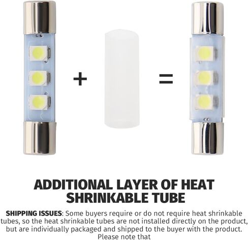 AC Audio Equipment Receiver Reading Light LED Fuse Lamp 29mm 8 Volt 5 Pack (Warm White) in Saudi Arabia