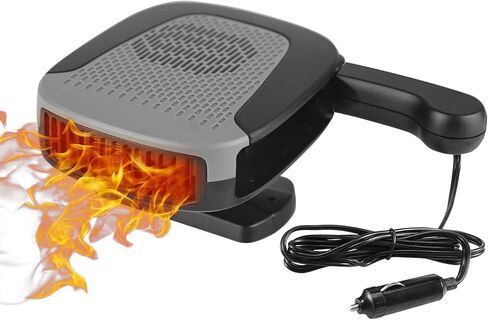 سخان سيارة محمول من WAMTHUS، مروحة سيارة 12 فولت 150 وات مع تنقية الهواء 2 في 1 وظيفة التسخين والتبريد السريع، وصلة في ولاعة السجائر ومزيل صقيع السيارة (رمادي) in Kuwait