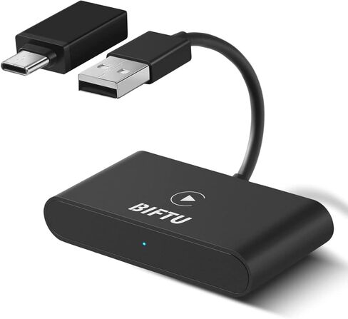 محول Carplay اللاسلكي لأجهزة Apple iPhone، وصلة وتشغيل دونجل تشغيل السيارة للسيارات مع Carplay سلكي من المصنع متوافق مع iPhone iOS 11+، اتصال تلقائي، محول USB A/C in Kuwait