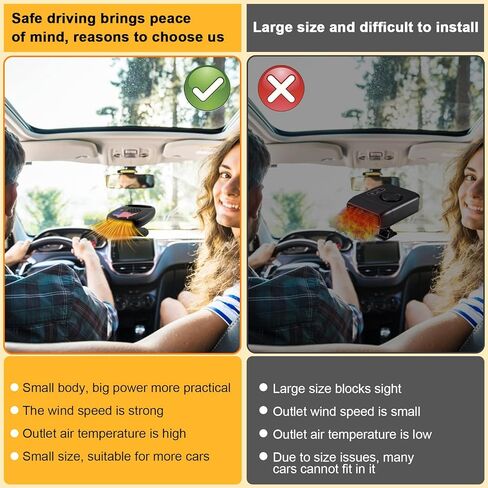 Car Heater Portable 12V Fast Heating Defogging Defroster That Plugs Into Cigarette Lighter 2 in1 Automobile Windshield Heating Fan/Cooling Fan in Kuwait