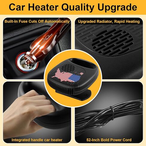 Car Heater Portable 12V Fast Heating Defogging Defroster That Plugs Into Cigarette Lighter 2 in1 Automobile Windshield Heating Fan/Cooling Fan in Kuwait