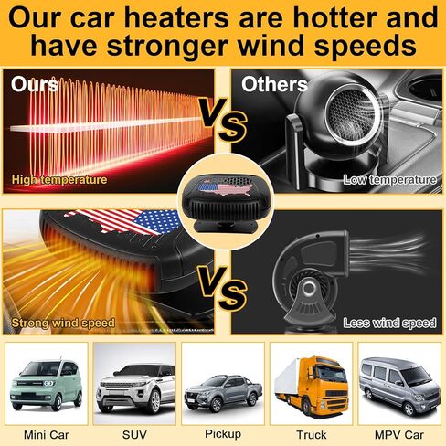 Car Heater Portable 12V Fast Heating Defogging Defroster That Plugs Into Cigarette Lighter 2 in1 Automobile Windshield Heating Fan/Cooling Fan in Kuwait