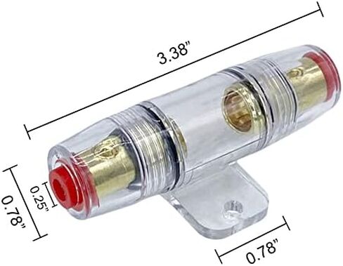 A.A AGU Fuse 100A 100 Amp Gold Glass Inline for Car/Auto/Marine Audio Stereo Amplifier Power Protection 100 Amp in Kuwait