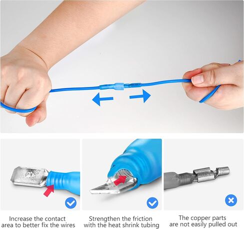 450 قطعة من موصلات الأسلاك المنكمشة بالحرارة من Kuject، مجموعة أطراف أسلاك كهربائية متعددة الأغراض مقاومة للماء، موصلات مجعدة معزولة بحلقة شوكة ووصلات بعقب لشاحنة القوارب البحرية للسيارات in Kuwait