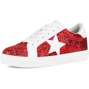 PARTY Women's Fashion Star Sneaker Lace Up Low Top Comfortable Cushioned Walking Shoes in Saudi Arabia