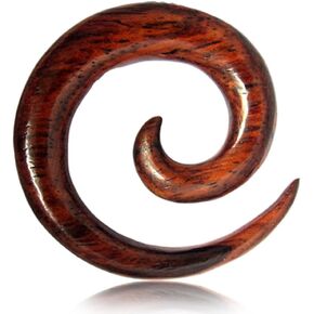 Earth Accessories Premium Wood Taper Gauges | Handmade Spiral Stretchers for Men and Women | Eco-Friendly and Ethical in Saudi Arabia