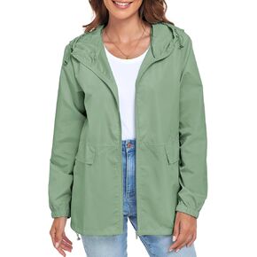 JMinger Women's Lightweight Raincoat Waterproof Packable Outdoor Windproof Hooded Active Rain Jacket S-XXL in Saudi Arabia