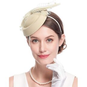 Cizoe Kentucky Race Derby Fascinators for Women Tea Party Hat Headbands Wedding Cocktail Flower Church Hats