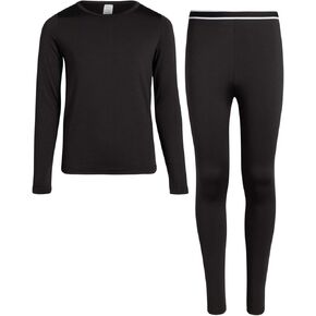 Rene Rofe Girls’ Thermal Underwear Set – 2 Piece Fleece Lined Top and Long Johns (2T-16)