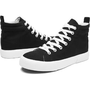 yageyan Womens High Top Canvas Sneakers Fashion Classic Shoes Comfortable White and Leopard Walking Shoes
