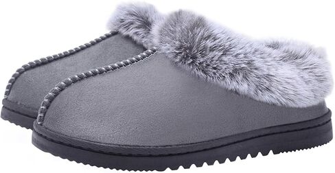 UBXRIN Womens Fuzzy Memory Foam Slippers Boots Cozy Faux Fur House Shoes Indoor Outdoor Rubber Sole Anti-Skid in Saudi Arabia