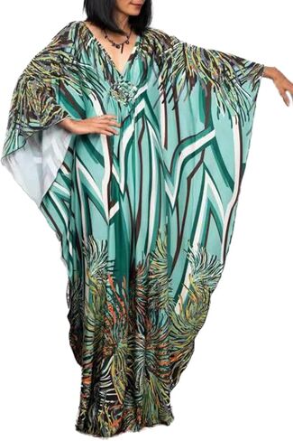 ملابس الشاطئ النسائية من Youuxooa، قفطان تركي، ملابس سباحة طويلة تغطي فستان الشاطئ قفطان in Kuwait