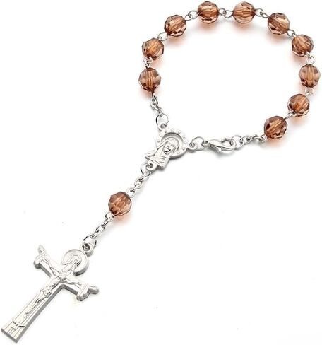 قلادة الصليب النسائية من Deicicp مسبحة الورد مناسبة أيضًا لخرزات التأمل في الصلاة in Kuwait