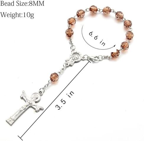 قلادة الصليب النسائية من Deicicp مسبحة الورد مناسبة أيضًا لخرزات التأمل في الصلاة in Kuwait