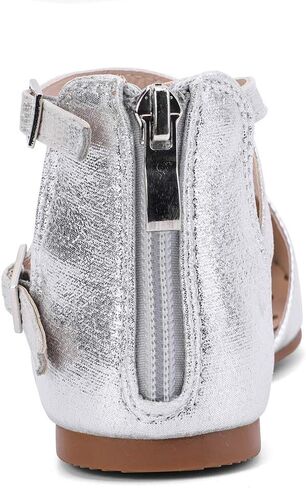 nerteo Girl's Pretty Glitter Ballet Flats Ankle Strap Dress Shoes Sandals (Toddler/Little Kid/Big Kid) in Kuwait