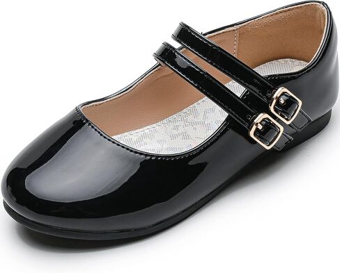 Parrosoo Girls Dress Shoes Mary Jane Shoes Princess Wedding Ballet Flats Toddler Girl School Shoes for Little Big Kids in Saudi Arabia