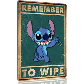 Funny Stitch Bathroom Wall Decor Stitch Bathroom Signs Are You Pooping Metal Sign Cute Bathroom Decor Home Wall Art Vintage Tin Signs 8 X 12 Inch