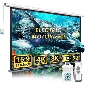 Motorized Projector Screen - Indoor and Outdoor Movies Screen Electric Projector Screen W/Remote Control (120 inch) in Saudi Arabia