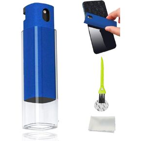 3 in 1Fingerprint Proof Screen Cleaner Tool, Touchscreen Electronic Screen Cleaner, All in One Cleaning Kit with Microfiber and Soft Fiber Flannel for All Phones, Laptop,TV and Tablet Screens(Purple)