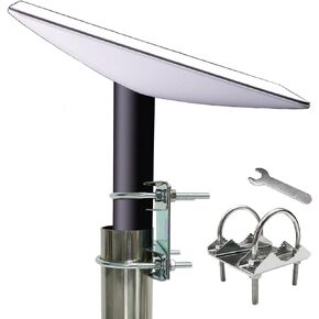 Universal Starlink Pole Mount for U-Bracket Dish,Steel Antenna U-Bolt Clamp Bracket,Roof Mast to Pole to Pipe Mounting Adapter for Antennas,TV CB,Weather Station,Cameras,WiFi,Yagi (U-Bracket) in Saudi Arabia