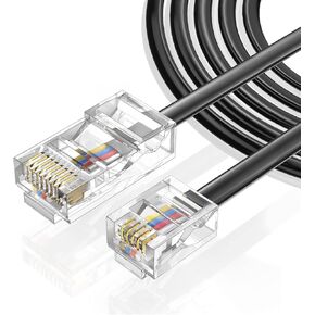 Vthahaby Telephone line(3 Pack 3.3FT) RJ45 to RJ11 Adapter Converter Cable RJ45 8P4C Male to RJ11 6P4C Male for Landline Telephone Service for Extending, Connecting for Fax or Answering Machine in Saudi Arabia