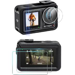 واقي شاشة من الزجاج المقسى لكاميرا دي جيه اي اوسمو اكشن 4 من سوبتو، قطعتان من واقي الشاشة الامامي والخلفي + قطعتين من رقائق العدسة، ملحقات كاميرا دي جيه اي اوسمو اكشن 4 (6 قطع) in Kuwait