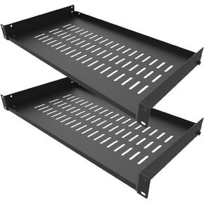 2 Pack 1U Vented Cantilever Server Rack Shelf 10" Depth | Disassembled Universal Rack Mount Trayfor 19-inch Network Cabinet or Equipment Rack (10V2PC) in Saudi Arabia