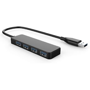 USB Hub, USB Splitter,USB 4-Port Adapter,Extender for Laptop, PC, MacBook, Mac Pro, Mac mini, iMac, Surface Pro and More (Black-USB 2.0/0.3m) in Kuwait