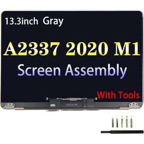 Screen Replacement for MacBook Air 13.3" A2337 2020 Year EMC 3598 Retina Full LCD Display Assembly 2560x1600 (Gray)