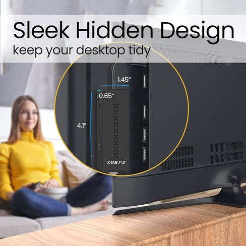 صندوق محول رقمي صغير ZJBOX للتلفزيون، صندوق موالف تلفزيون 1080 بكسل مع مخرج HDMI، موالف ATSC مخفي خلف التلفزيون، يتضمن كابلات HDMI و3RCA. كامل المواصفات، تسجيل وتشغيل برامج التلفزيون، مشغل وسائط USB in Kuwait