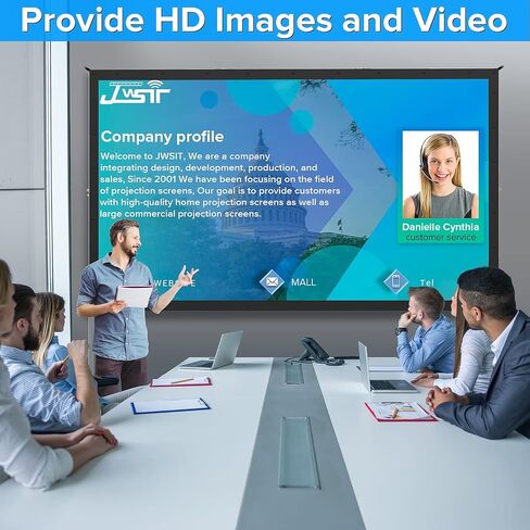 Projector Screen and Stand,JWSIT 80 inch Outdoor Movie Screen-Upgraded 3 Layers PVC 16:9 Outdoor Projector Screen,Portable Video Projection Screen with Carrying Bag for Home Theater Backyard in Kuwait