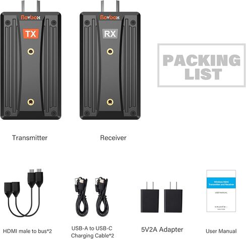 HDMI Extender UHD1080p Transmitter and Receiver Kit Over CAT6/6e/7 Cable Transmission Up to 200m/656ft, Direct 1 to 1 Extender or 1 to Many Over Gigabit Switch, HDMI Loop-Out and IR Extension in Kuwait