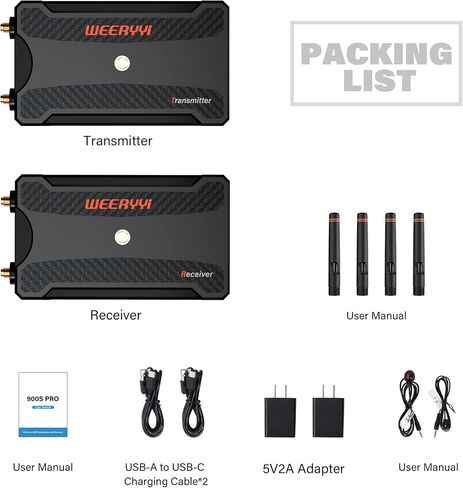 Wireless HDMI Transmitter and Reciever Support 5.8GHz 1080P @60Hz Full HD Wireless Audio Video 820FT Long Distance Stable Dlivery with HDMI Loop-Out and Support IR for TVS,DV in Kuwait