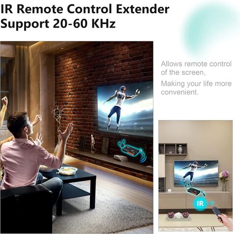 Wireless HDMI Transmitter and Reciever Support 5.8GHz 1080P @60Hz Full HD Wireless Audio Video 820FT Long Distance Stable Dlivery with HDMI Loop-Out and Support IR for TVS,DV in Kuwait