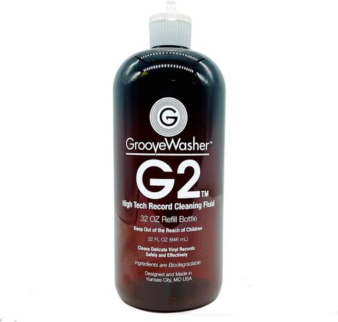 GrooveWasher G2 Vinyl Record Cleaner Solution Spray, 8 Fl Oz Refill | Record Cleaning Solution & Fluid; No-Rinse, Anti-Static Formula Lifts Dust, Dirt & Fingerprints, No Residue. Safe For Vinyl in Kuwait