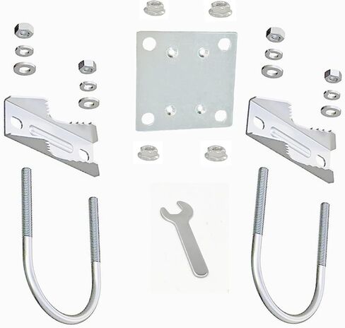 حامل عمود Starlink العالمي لطبق U-Bracket، دعامة تثبيت على شكل حرف U للهوائي الفولاذي، صاري السقف إلى القطب إلى محول تركيب الأنابيب للهوائيات، TV CB، محطة الطقس، الكاميرات، WiFi، Yagi (U-Bracket) in Saudi Arabia