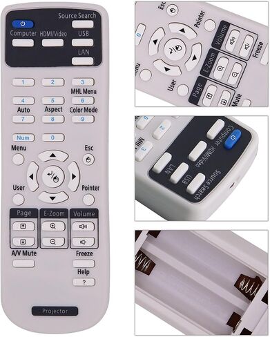 بديل جديد لجهاز التحكم عن بعد لجهاز العرض العالمي لجهاز العرض Epson Home Cinema Theatre System، Powerlite، EB، EX، VS، BrightLink، أجهزة العرض من سلسلة EMP in Kuwait