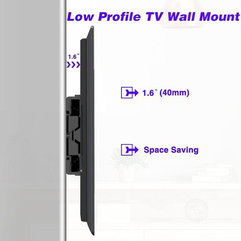 ASMXQY Heavy Duty Fixed TV Wall Mount for Most 50-120 "TVs, VESA up to 900x600mm, 65 70 75 80 85 90 95 100 110 Inch Low Profile TV Wall Mount Bracket,Large TV Mount in Kuwait